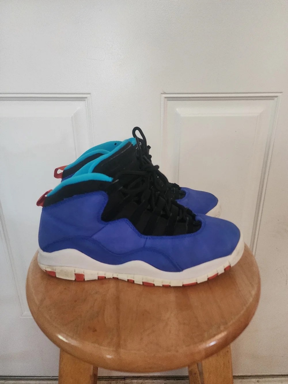 Kids Royal Blue High-Top Sneakers with Black Laces